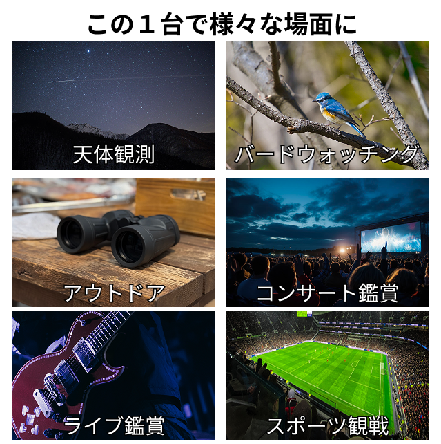双眼鏡 10倍 50mm 天体観測 バードウォッチング アウトドア コンサート鑑賞 ライブ鑑賞 スポーツ観戦
