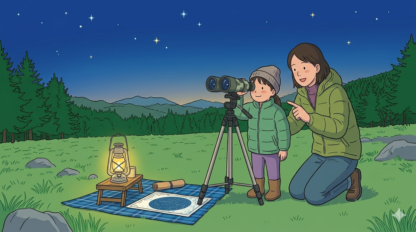 子どもと楽しむ星空観察|双眼鏡で深まる親子の体験